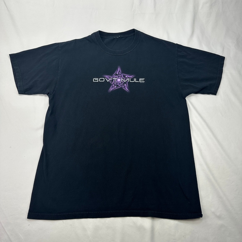 Gov't Mule Band Tour Concert Graphic Black Purple Star T-Shirt